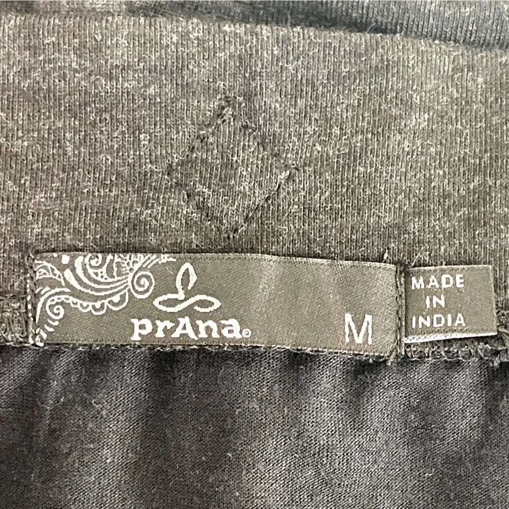 PRANA Leah Tiered Skirt Heathered Black Sz M EUC